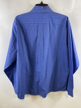 Michael Kors Men Blue Plaid Button Up XL alternative image