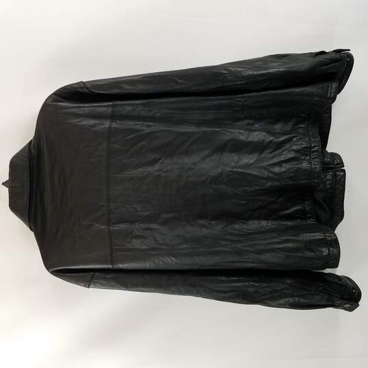 Brandini Womens Leather Black Jacket XL image number 2