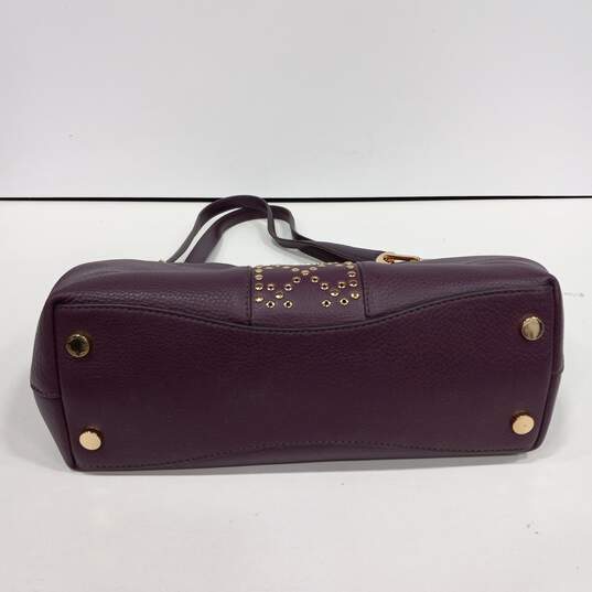 Michael Kors Purple Studded Leather Handbag image number 5
