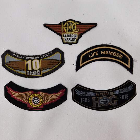Assorted 2000's Harley Davidson Patches Life Member 10 Year Member image number 2