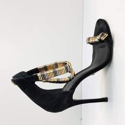 Schutz Women's Black Embellished Heels Size 10