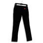 Womens Black Slim Fit Flat Front Straight Leg Chino Pants Size 7 image number 2