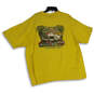 Mens Yellow Graphic Print Short Sleeve Crew Neck Pullover T-Shirt Size 3XL image number 2