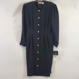 Chaus Women Black/ Pearlized Button Dress Sz16 NWT