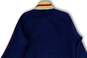 Mens Blue Mock Neck Long Sleeve Pockets Full-Zip Track Jacket Size Large image number 4