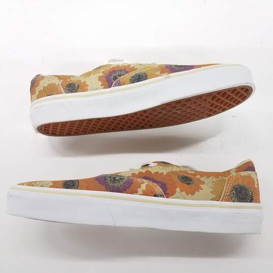 Vans Off The Wall Women's Floral Print Orange/Tan Sneakers Size 8 image number 5