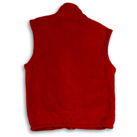 NWT Mens Red Fleece Mock Neck Sleeveless Full-Zip Vest Size Large image number 4