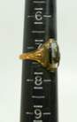 Vintage 10K Yellow Gold Mother of Pearl & Onyx Class Ring 4.0g image number 7