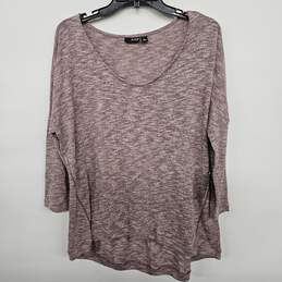 A.N.A Maroon Berry High Low 3/4th Sleeve Blouse