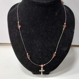 Red Faith Fashion Costume Jewelry Assorted 5pc Lot alternative image