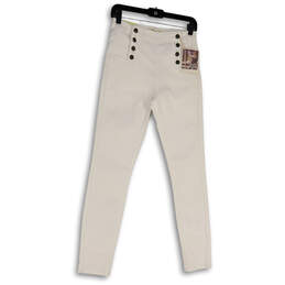 NWT Womens White Denim Light Wash Pockets Stretch Skinny Jeans Size 7