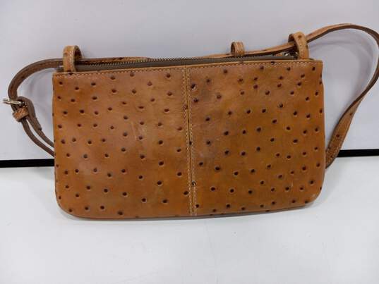 Buy the Dooney & Bourke Ostrich Leather Shoulder Bag Purse | GoodwillFinds