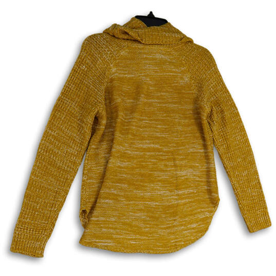 NWT Womens Yellow Turtleneck Long Sleeve Side Slit Pullover Sweater Size M image number 3