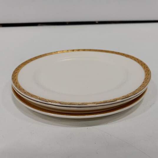 3 22k Gold Trim Bread Plates image number 4
