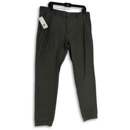 NWT Mens Gray Slash Pocket Stretch Tapered Leg Jogger Pants Size 36X34