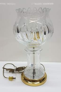 Vintage Wedgewood Crystal Tabletop Lamp 15in Tall