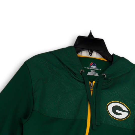 Womens Green Long Sleeve Green Bay Packers Pockets Full-Zip Hoodie Size S image number 3