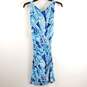 Ralph Lauren Women Blue Drape Ruched Dress Sz 8 image number 2