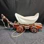 Vintage Handmade Wooden Wagon Shaped Lamp image number 4