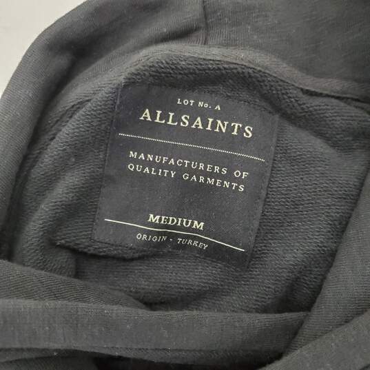 All Saints Black Pullover Hoodie Sweater Size M image number 3