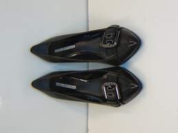 Via Spiga Black Leather Pump Buckle Detail Point Toe Heel Womens Size 8 M alternative image