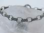 Romantic Sterling Silver Marcasite Link Bracelet Ring & CZ Ring 20.4g image number 2