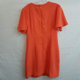 Trina Turk coral orange flutter sleeve shift dress size 8 tags attached alternative image