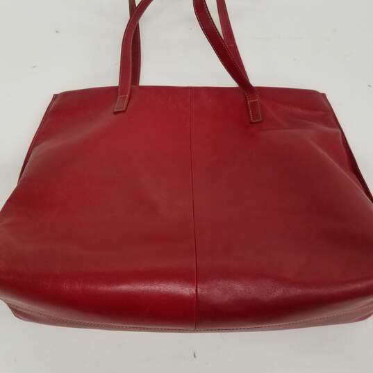 The Sak Pure Leather Red Tote Bag image number 2