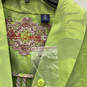 NWT Womens Green Floral 3/4 Sleeve Shawl Lapel Three Button Blazer Size 10 image number 3
