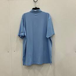 NWT Peter Millar Mens Blue Spread Collar Short Sleeve Polo Shirt Size XL alternative image