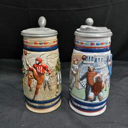 Pair of Vintage Avon Football & Baseball Sports Steins alternative image