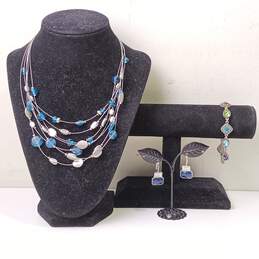 Blue Tones and Iridescent Lia Sophia Jewelry Set