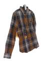 NWT CAT Mens Multicolor Plaid Long Sleeve Collared Casual Button Down Shirt Size L image number 3