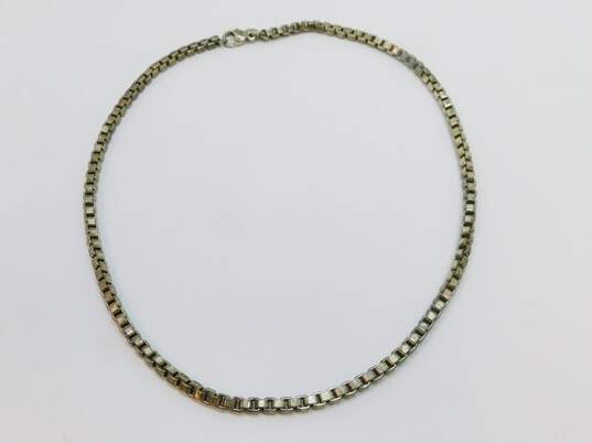 Tiffany & Co. 925 Venetian Link Box Chain Necklace 39.0g image number 3