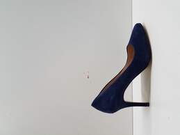 INC International Concepts Blue Suede Heels Women's Size 8.5