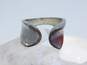 Artisan 925 Sterling Silver Moonstone & Strawberry Quartz Pendant Necklace Cuff Bracelet & Ring 56.9g image number 2