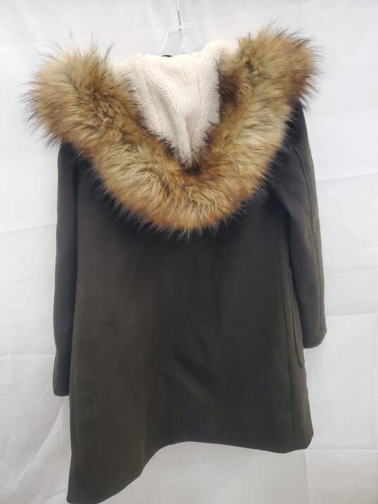 Nine West Acrylic/Polyester/Wool Blend Fur Patterned Jacket Size S image number 2