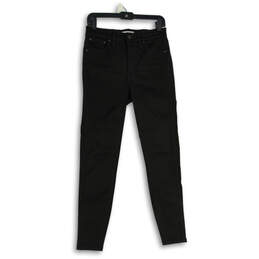 Womens Black Dark Wash 5 Pockets Design Denim Skinny Jeans Size 28