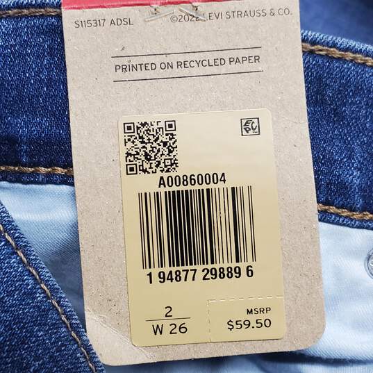 Levi Strauss 311 Shaping Skinny Capris Mid Rise Size 26 image number 5