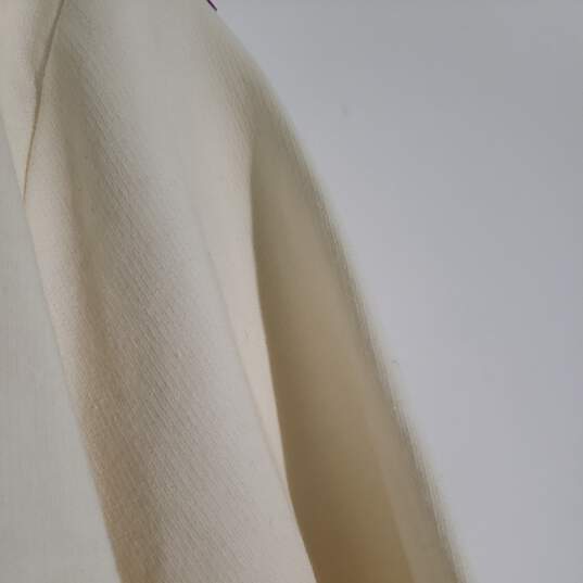 Womens Kangaroo Pockets Long Sleeve Drawstring Full-Zip Hoodie Size Large image number 3