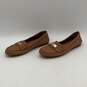 Womens Fredrica Beige Gold Leather Round Toe Slip-On Loafer Flats Size 7.5 image number 3