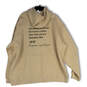 NWT Womens Beige Graphic Print Long Sleeve Pockets Pullover Hoodie Size 3XL image number 2