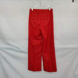 Banana Republic Red Wool High Rise Straight Leg Pant WM Size 2 NWT alternative image