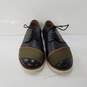 Filipe Sousa Collection Eureka Leather Oxford Loafers Black Army Green Size 44 image number 5