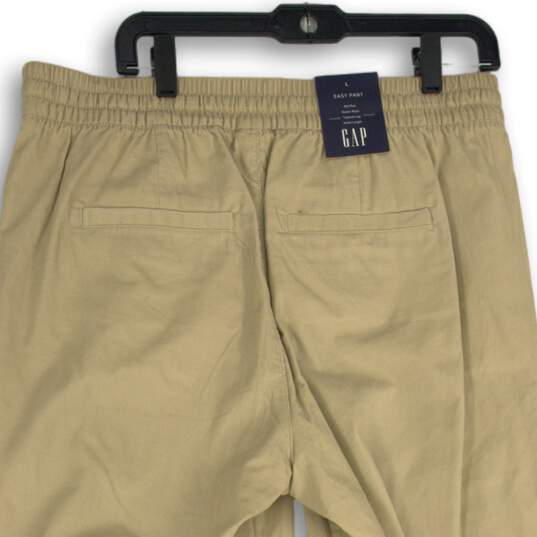 NWT Gap Womens Tan Elastic Waist Tapered Leg Drawstring Easy Ankle Pants Size L image number 4