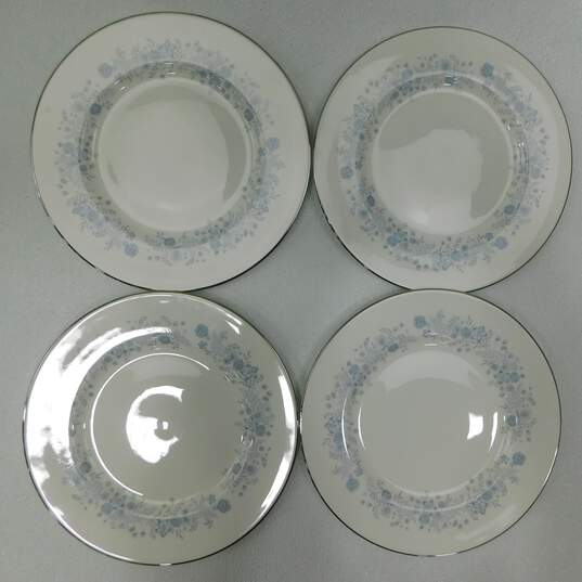 Set of 4 Wedgwood Blue Belle Fleur Dinner Plates Bone China Made in England image number 1
