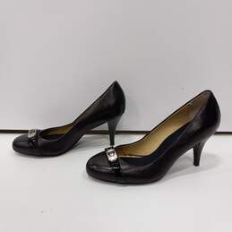 Coach Women's Wanda Black Leather Heels Q1288 Size 6B alternative image