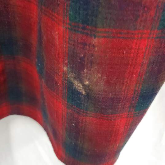 VTG Pendleton MN's Virgin Wool Red Plaid Long Sleeve Shirt Size XL image number 4