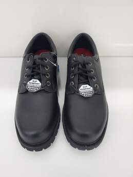 Skechers Mens Cottonwood Elks Leather Soft toe Lace Up Safety Black Size 11 New
