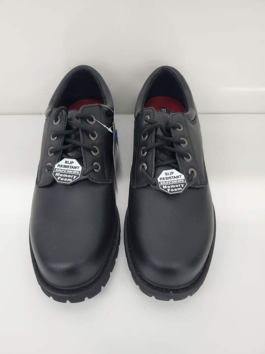 Skechers Mens Cottonwood Elks Leather Soft toe Lace Up Safety Black Size 11 New image number 1